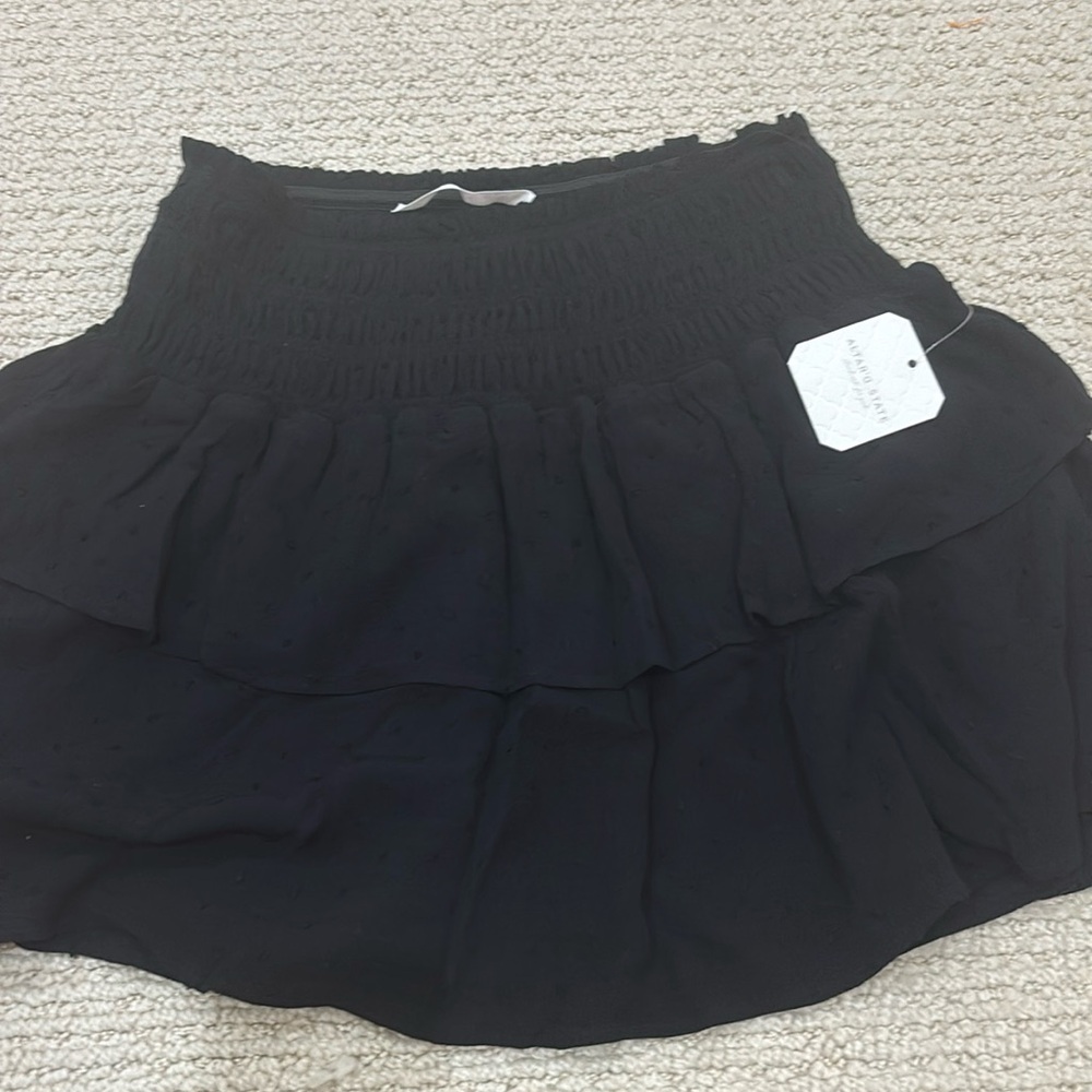 Altar’d State- black ruffled skirt